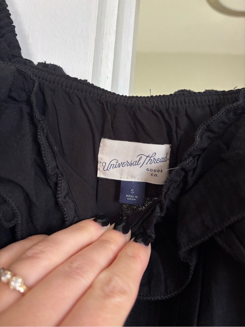 Universal Thread Black Ruffle Button-Front Sundress - Picture 2 of 2